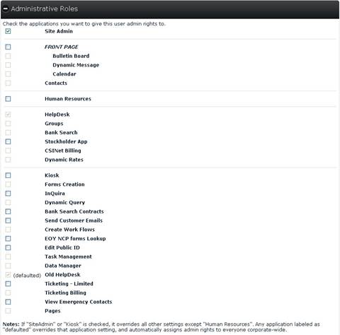 Security Roles