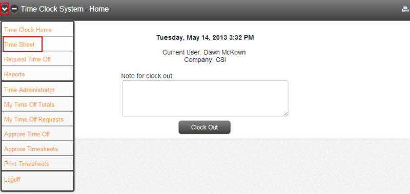Quest Timesheet Viewing theTimesheet